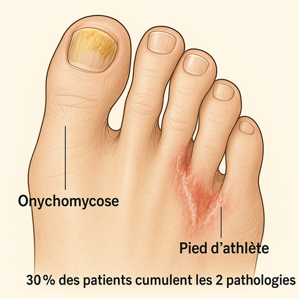 Pied d’Athlète et Mycose des Ongles : un Duo Fréquent mais Trop Souvent Négligé